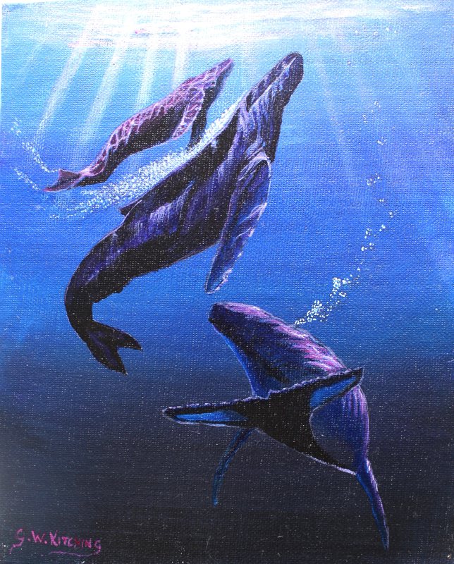 Giants of the Sea, acrylic on board painting by George Kitching